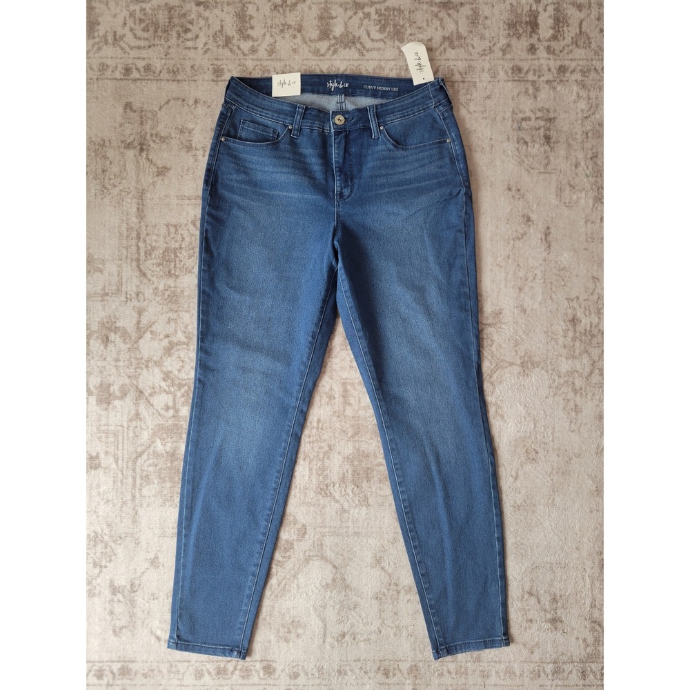 Style‎ & Co Curvy Skinny Jeans - Size 8 - Mid Rise Tummy Control